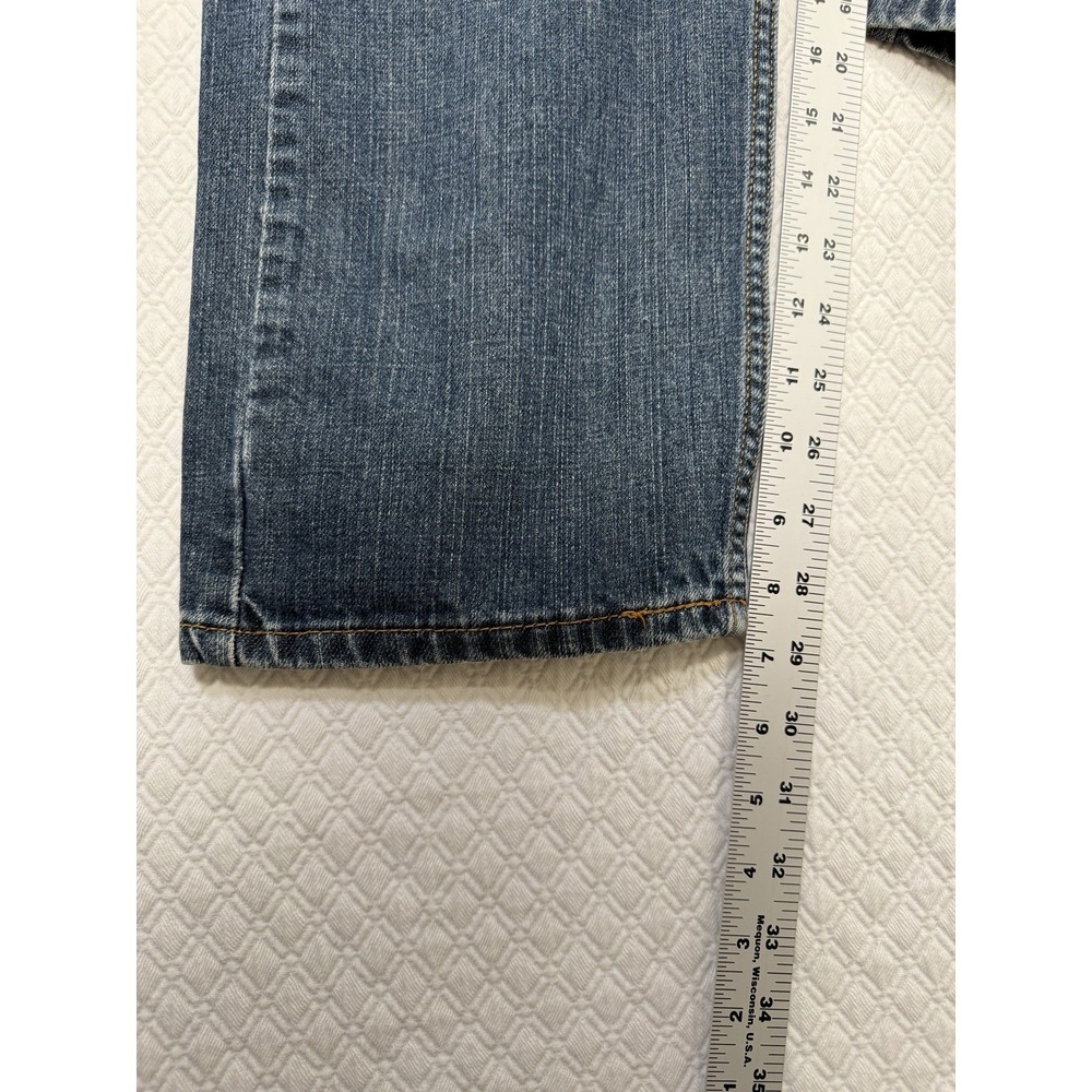 Levi's 505 Jeans Mens 36x29 Regular Fit Straight Leg Blue Denim Distressed - Picture 7 of 8